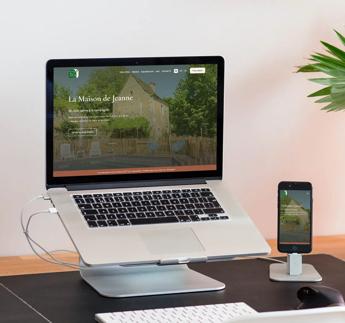 Mockup site internet La Maison de Jeanne